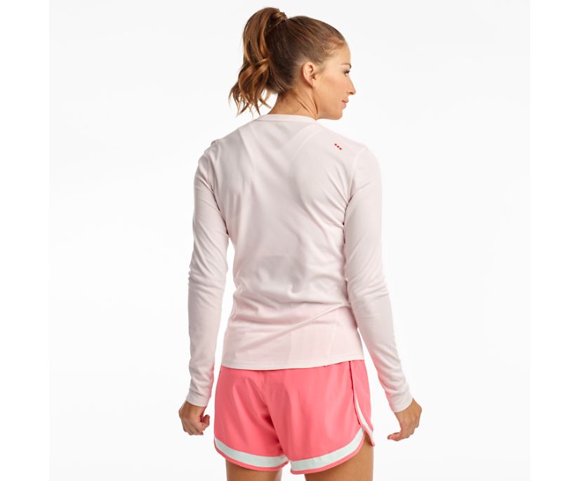 Saucony Stopwatch Long Sleeve Women's Shirts Pink | Canada 299DFMN